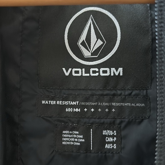 Volcom - men’s black, water resistant, wind resistant jacket -size SMALL - Picture 3 of 9